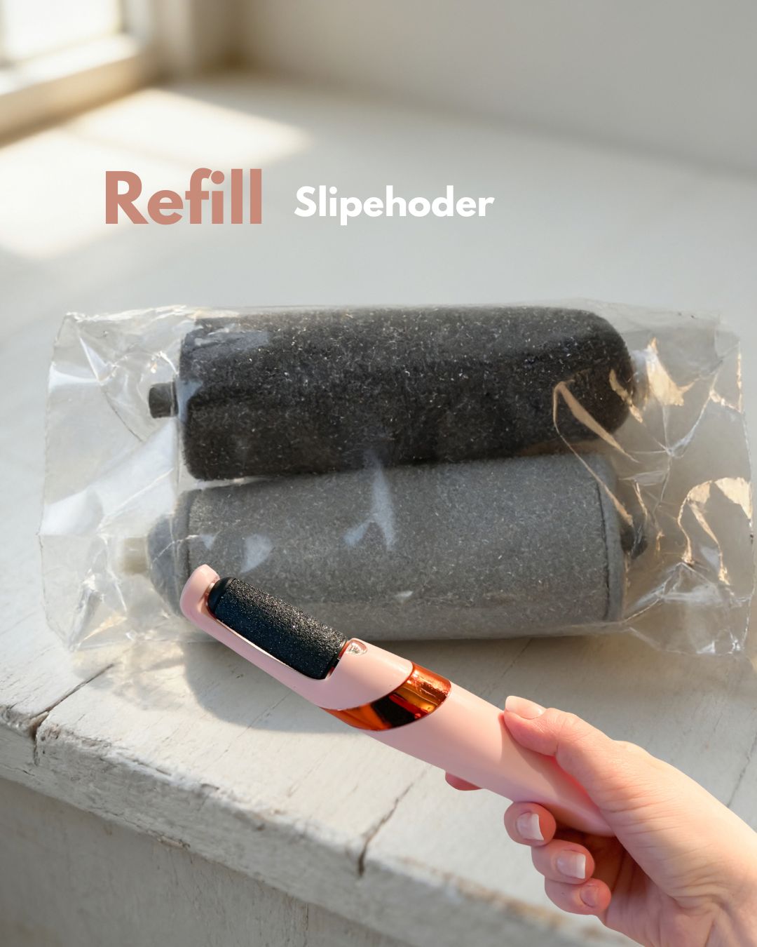 Refill 2 stk. slipehoder til Elliesbeauty Elektrisk Fotfil